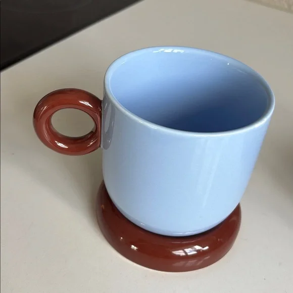Anthropologie Rika blue Coffee Mug Set - Picture 2 of 3